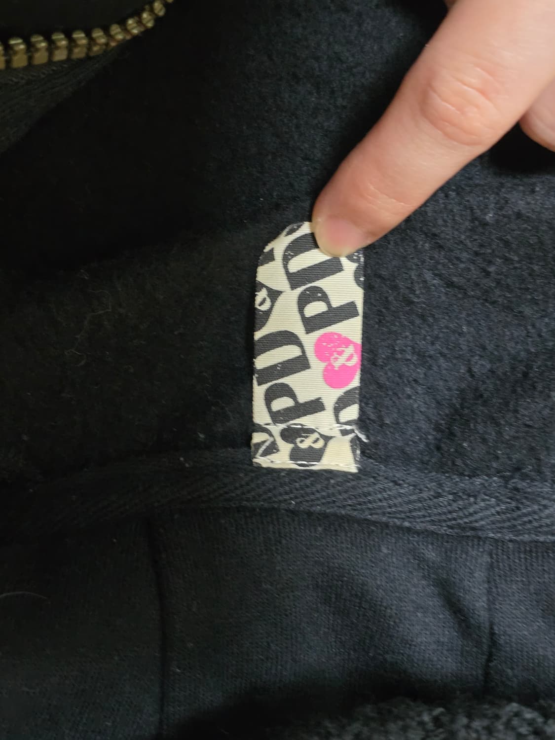 y2k 니트 하이넥 후드집업 블랙 상품이미지2