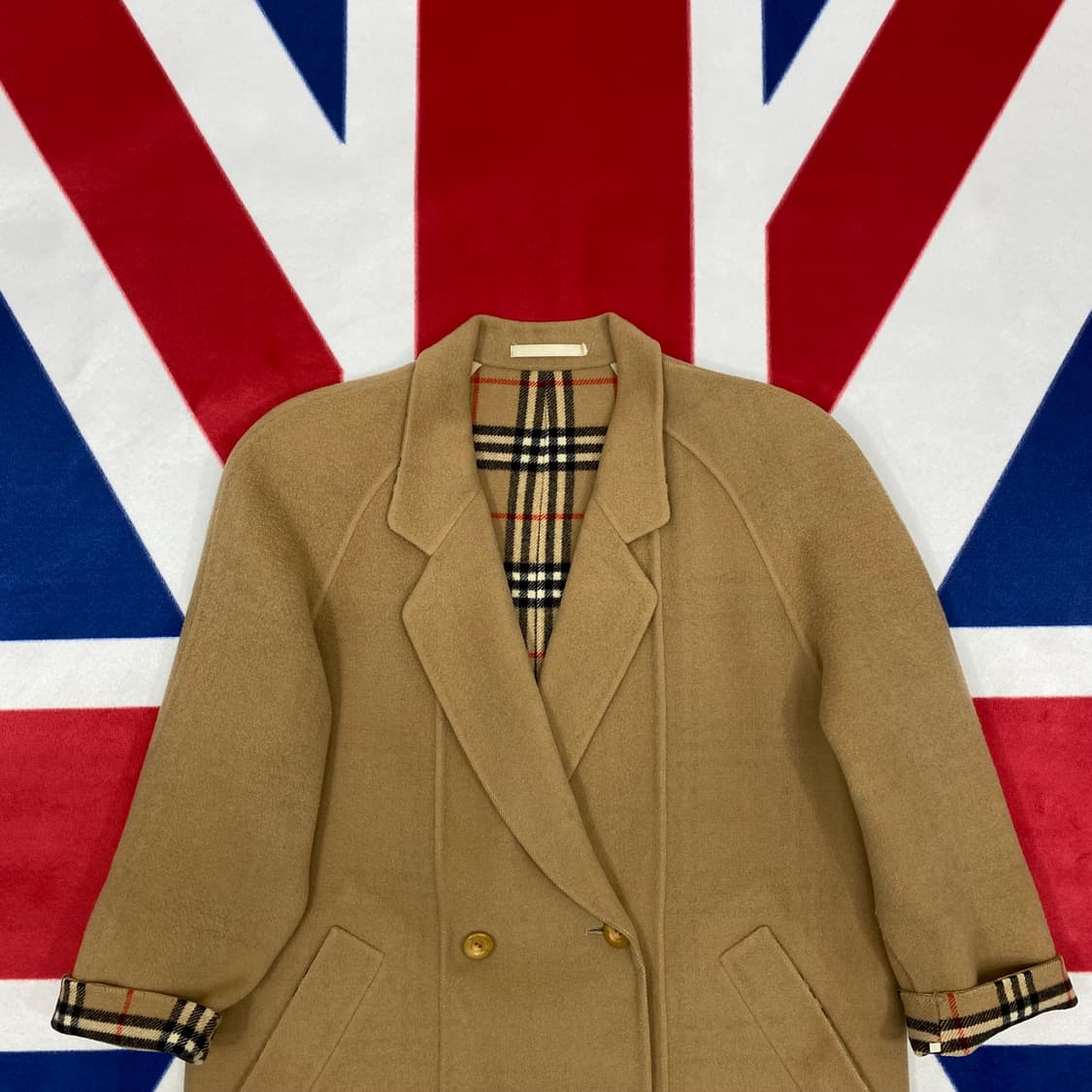 버버리 하프코트 실측 여성77 상품이미지2