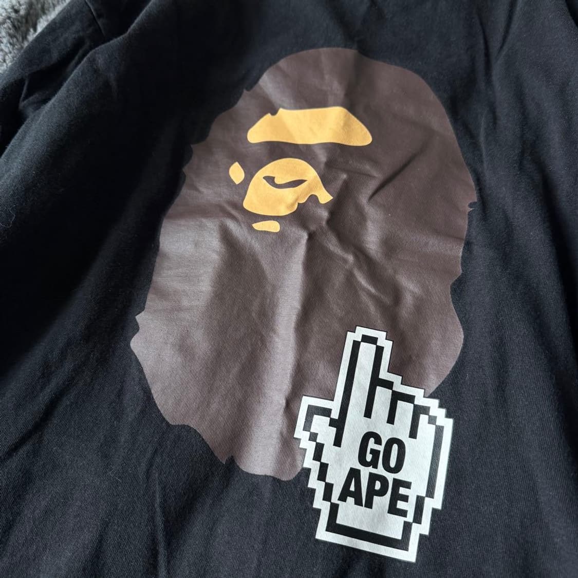 베이프 고 에이프 포인터 롱슬리브 티셔츠 블랙 상품이미지2