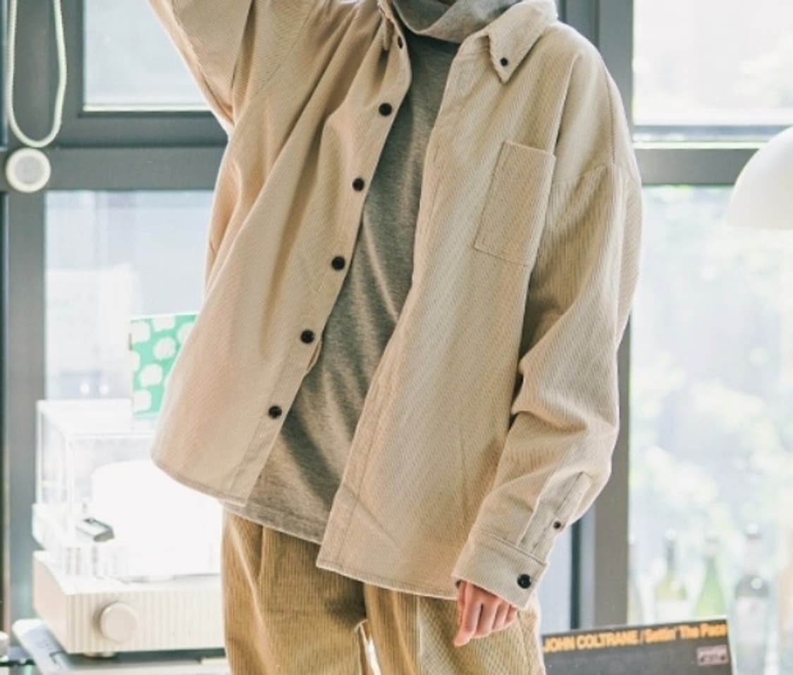 더블유브이프로젝트 프레첼 코듀로이 셔츠 상품이미지1