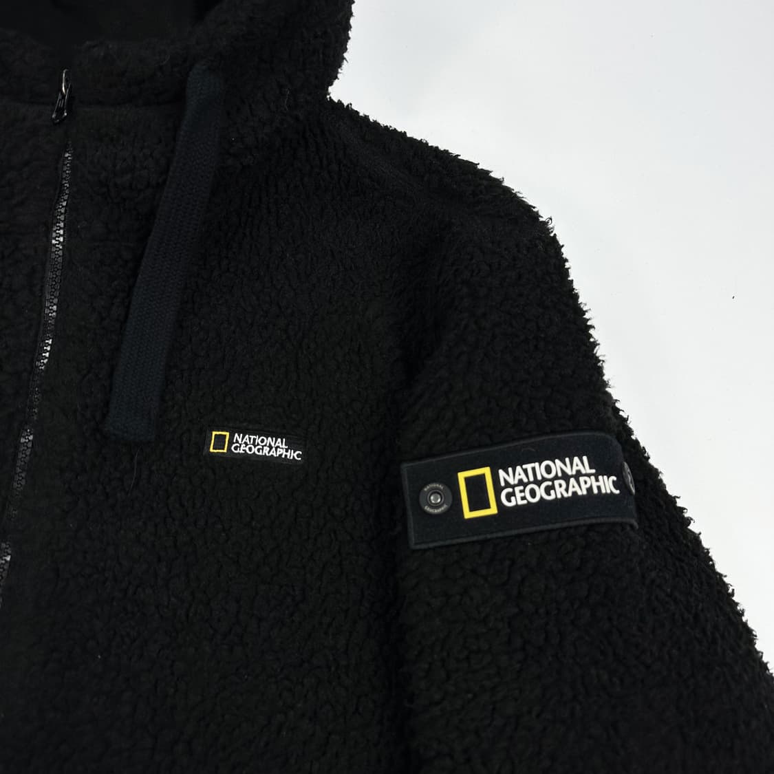 내셔널지오그래픽 와펜 블랙 후리스 후드집업 (L) 상품이미지4