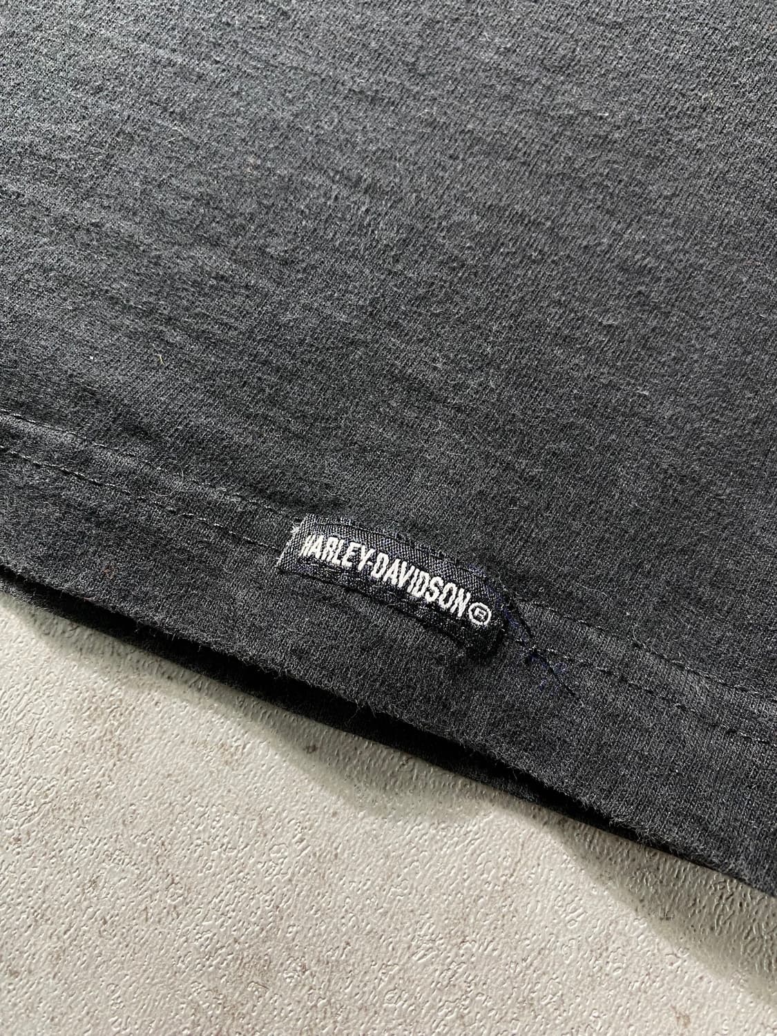 [L] 90s 할리데이비슨 헨리넥 반팔 Made in USA 상품이미지4
