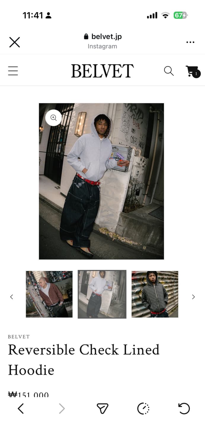 belvet 리버시블 후드집업 상품이미지2