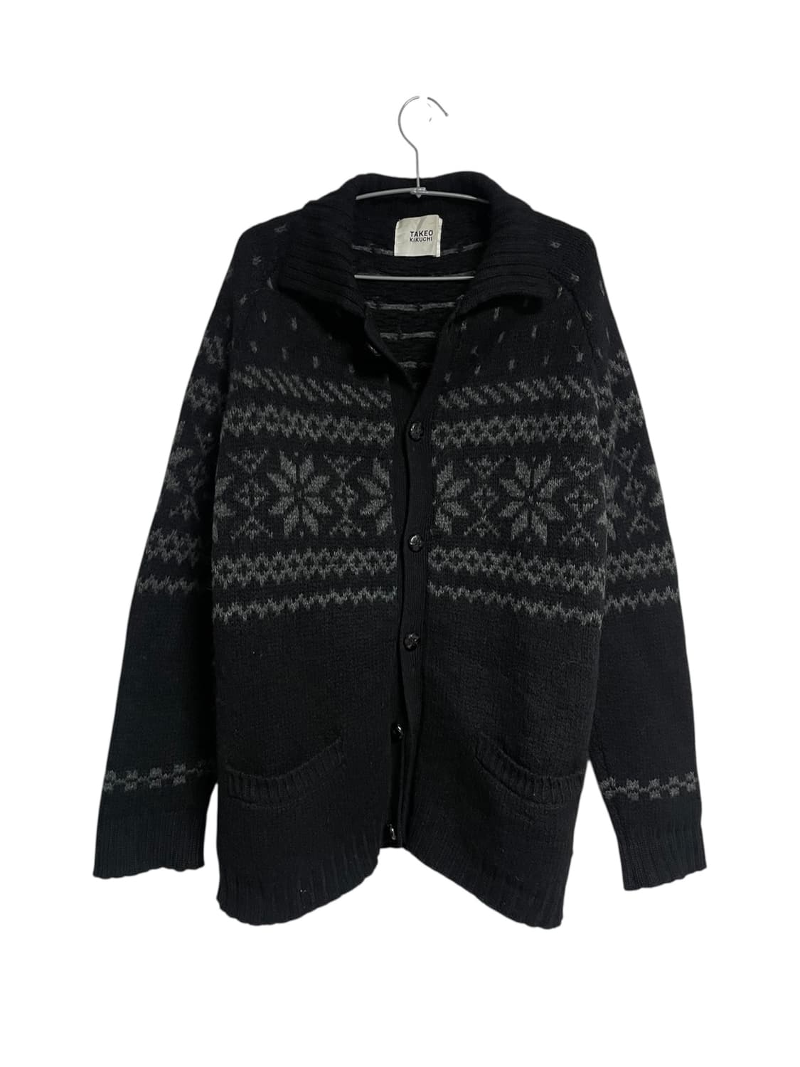 Jpn TAKEOKIKUCHI 일본빈티지버튼노르딕니트가디건그런지코르티스 상품이미지4