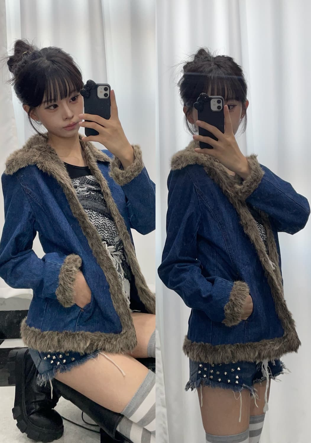 🎸퍼 데님 자켓🎸 상품이미지1