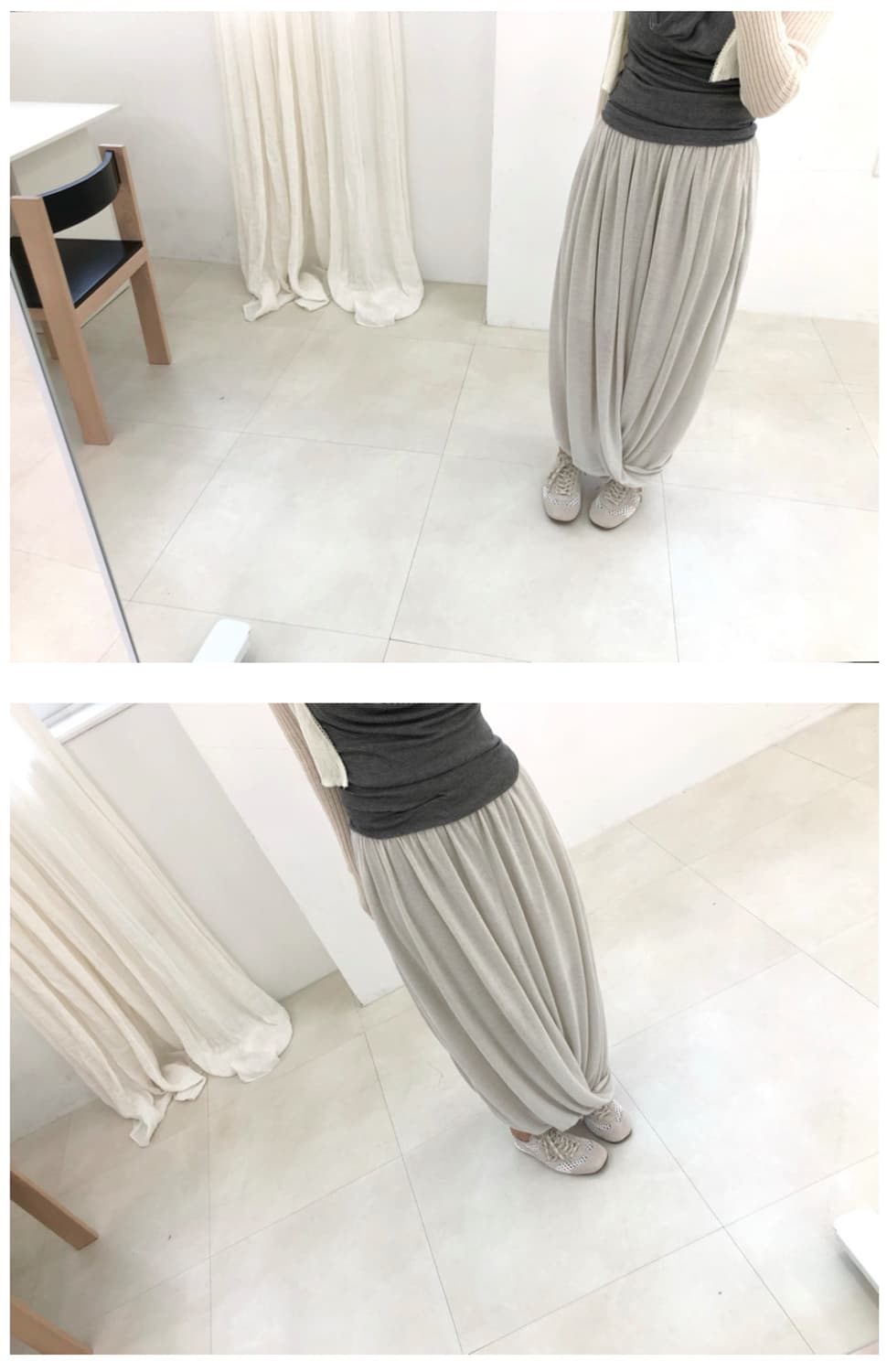 드레이프 벌룬 스커트 _ 블랙 상품이미지1