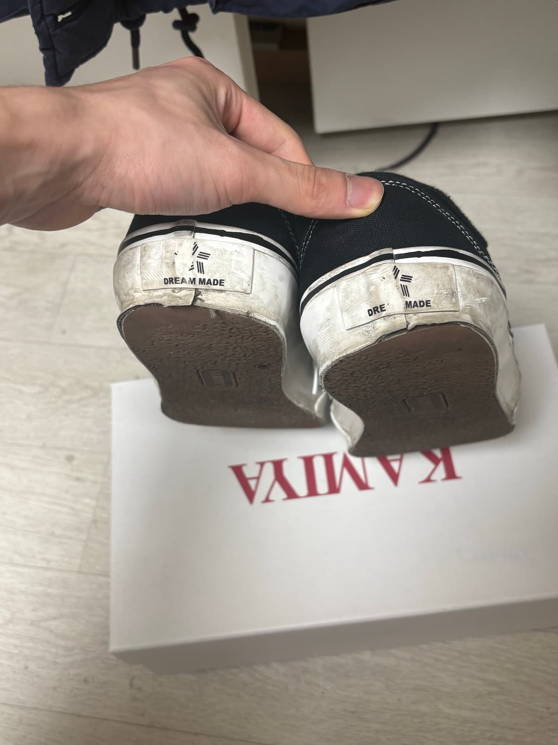 [44]카미야kamiya 벌커나이즈 스니커즈 블랙 상품이미지3