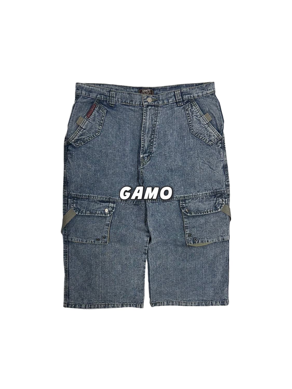 Gamo 7부 데님 카고팬츠 올드스쿨 상품이미지1