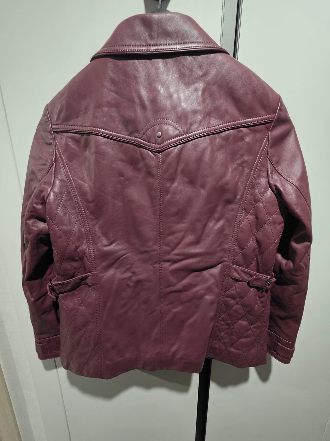 여성 양가죽 자켓 자주색77 상품이미지2