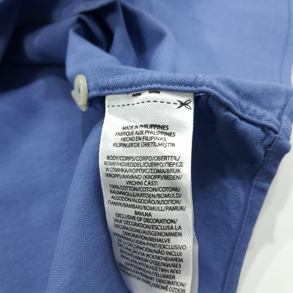 CN915 L 폴로 랄프로렌 QR 블루 긴팔 셔츠 남방 상품이미지8