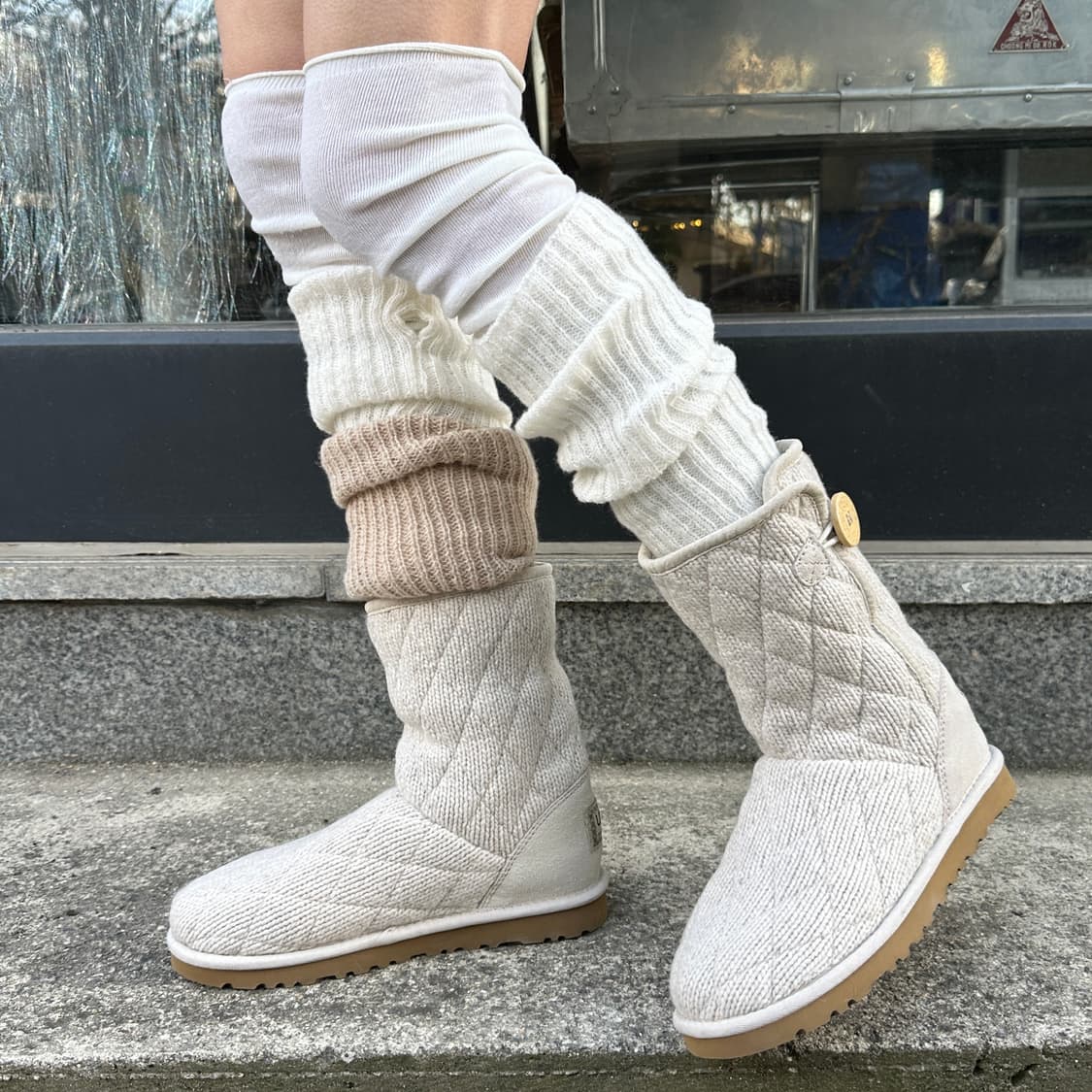 00s 니트 숏 어그 부츠 상품이미지7