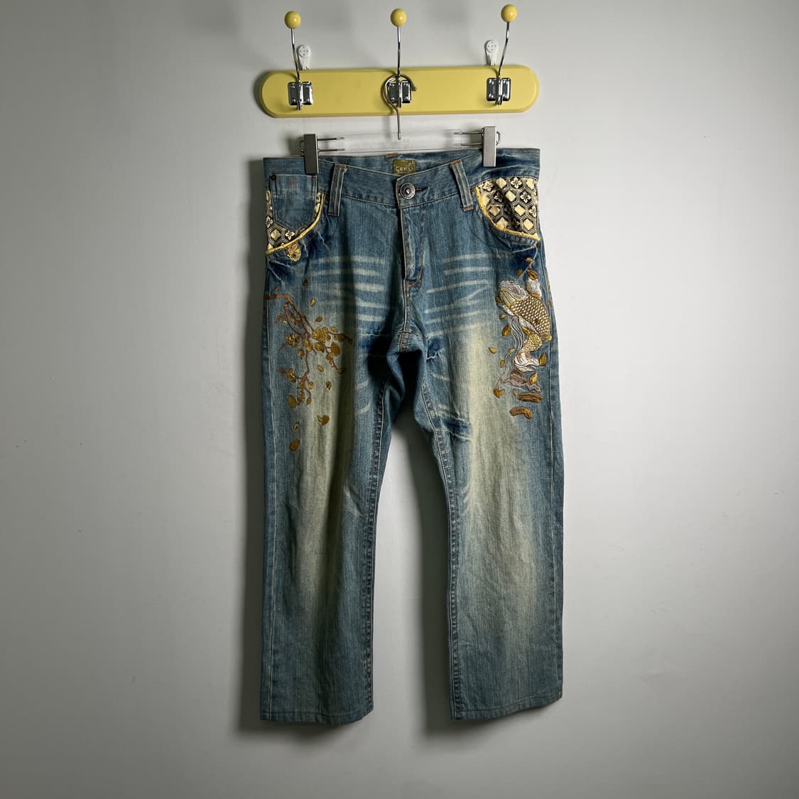 seku 빈티지 오리엔탈 워싱 데님 팬츠 XL 상품이미지2