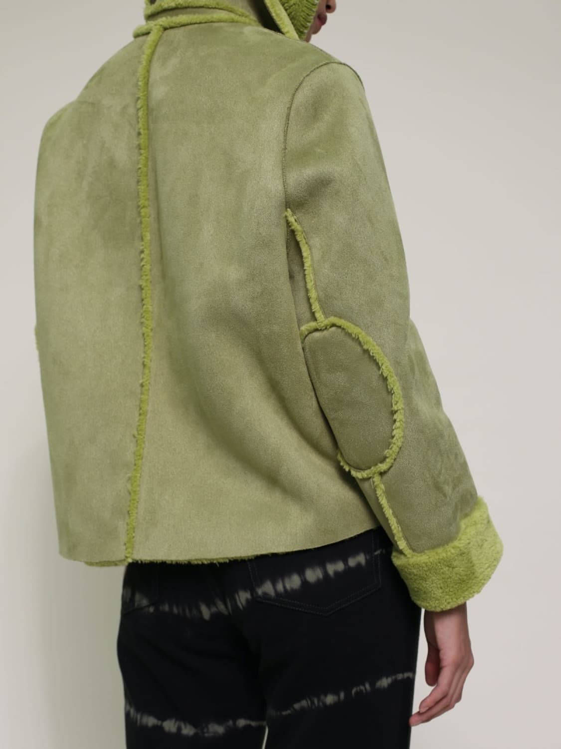 글로니 glowny chloe fur jacket 올리브 무스탕 상품이미지3