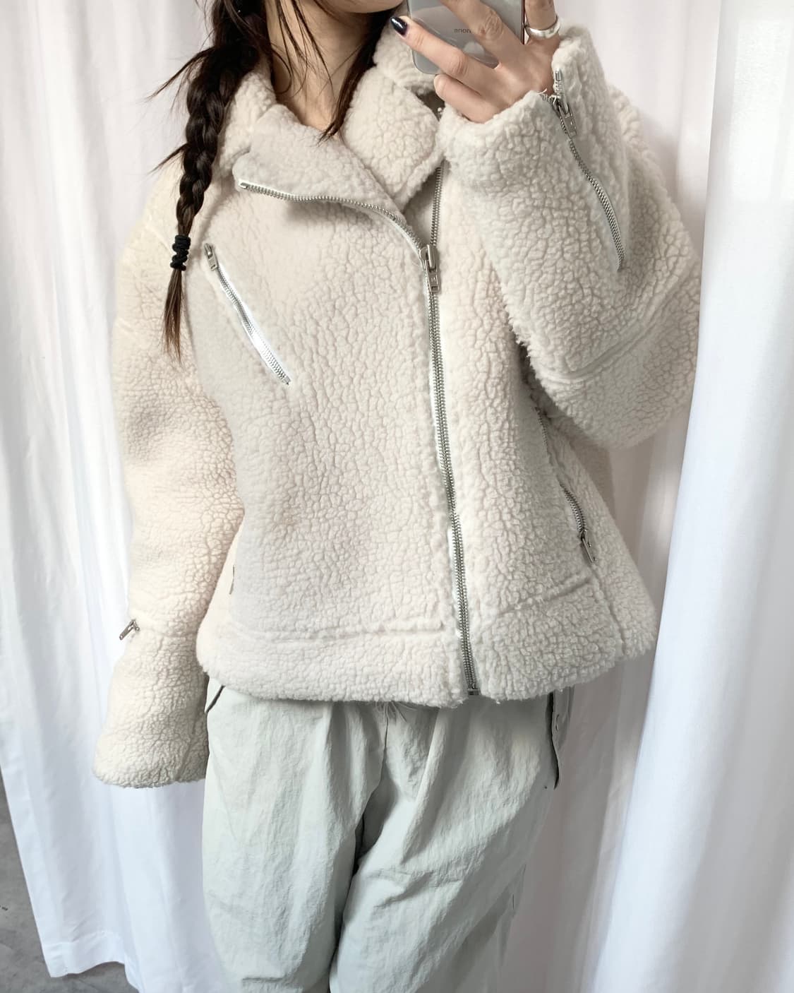 Matin Kim 마뗑킴 테디베어 하프 코트 무스탕 상품이미지2