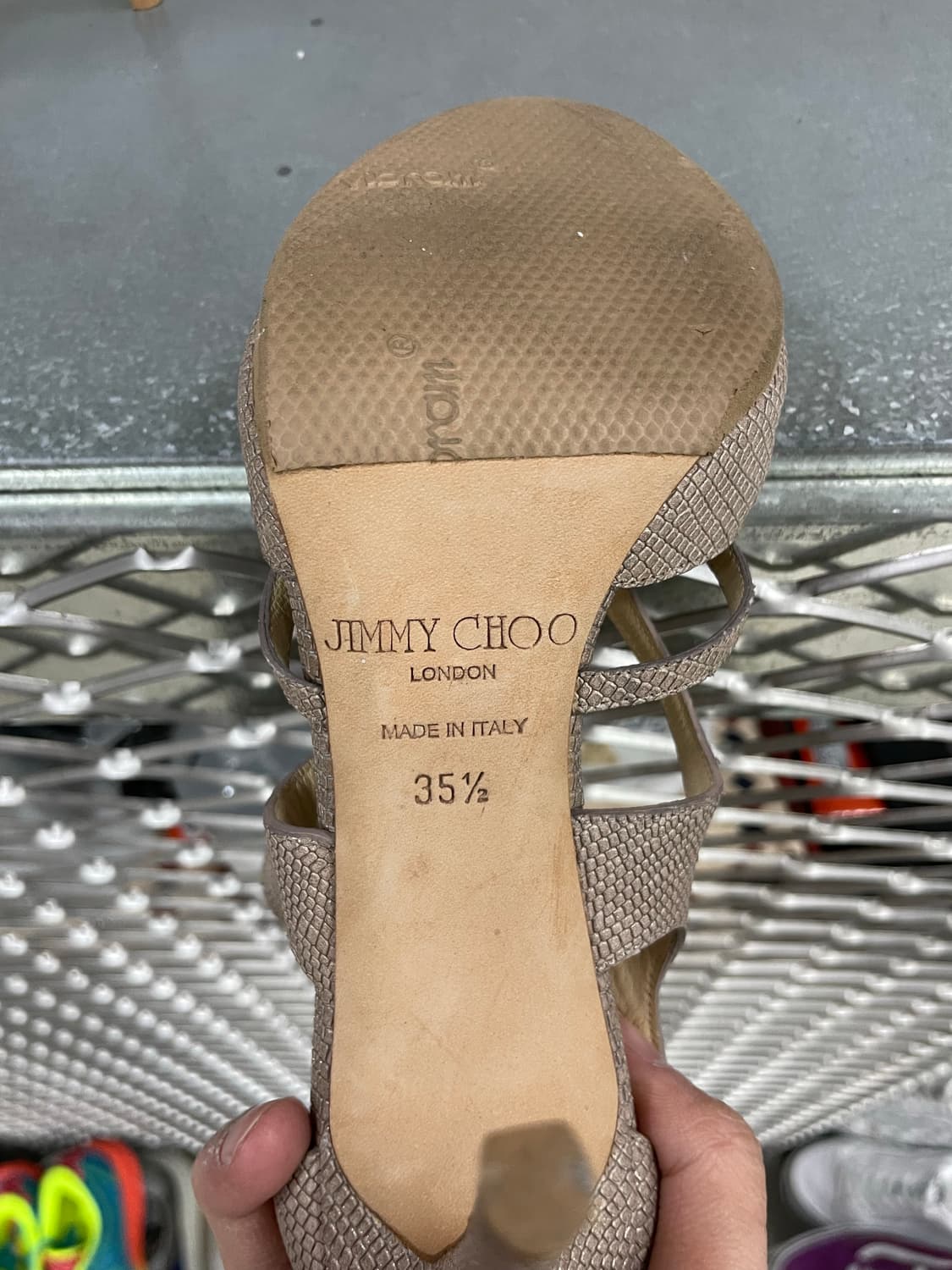 지미추 파이톤 레더 힐 35.5 상품이미지9