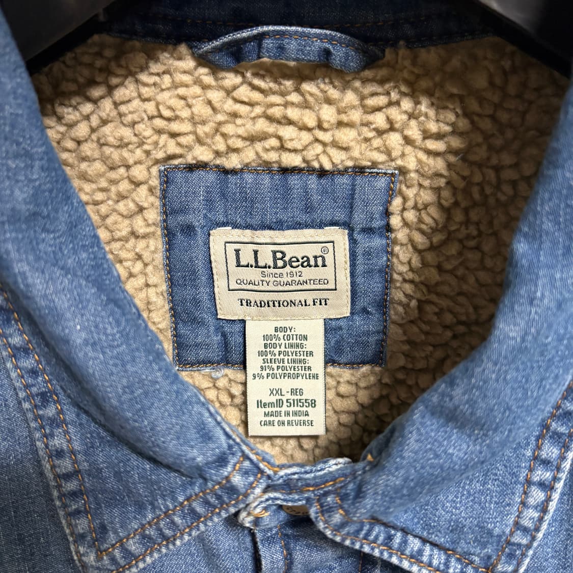 엘엘빈 쉐르파 데님 셔츠자켓 / 블루, XXL 상품이미지3