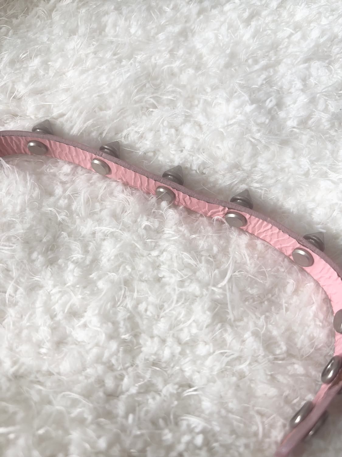 빈티지 락샵 핑크 스터드 초커 목걸이 /오네갸루 펑크룩 지뢰계 양지뢰 상품이미지5