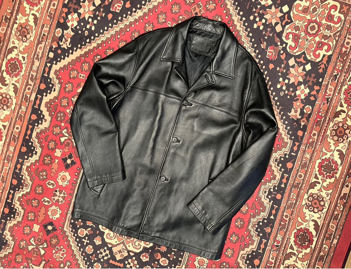 ( XL ) 가죽코트 가죽카코트 레더자켓 소가죽자켓 워크웨어 아메카지 상품이미지1