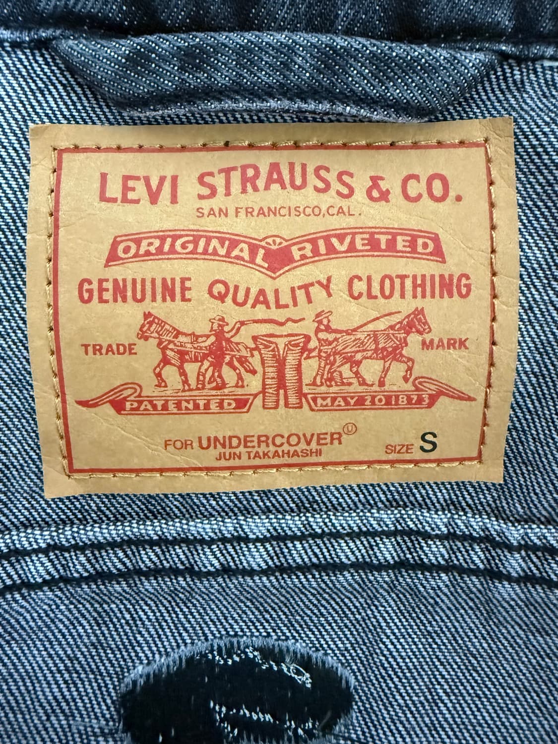 리바이스 x 언더커버 블랙 S 상품이미지3