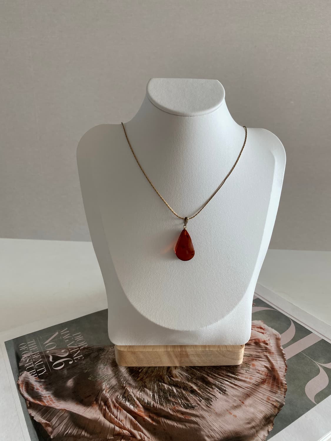 빈티지 목걸이 드롭 금색 체인 목걸이 상품이미지1