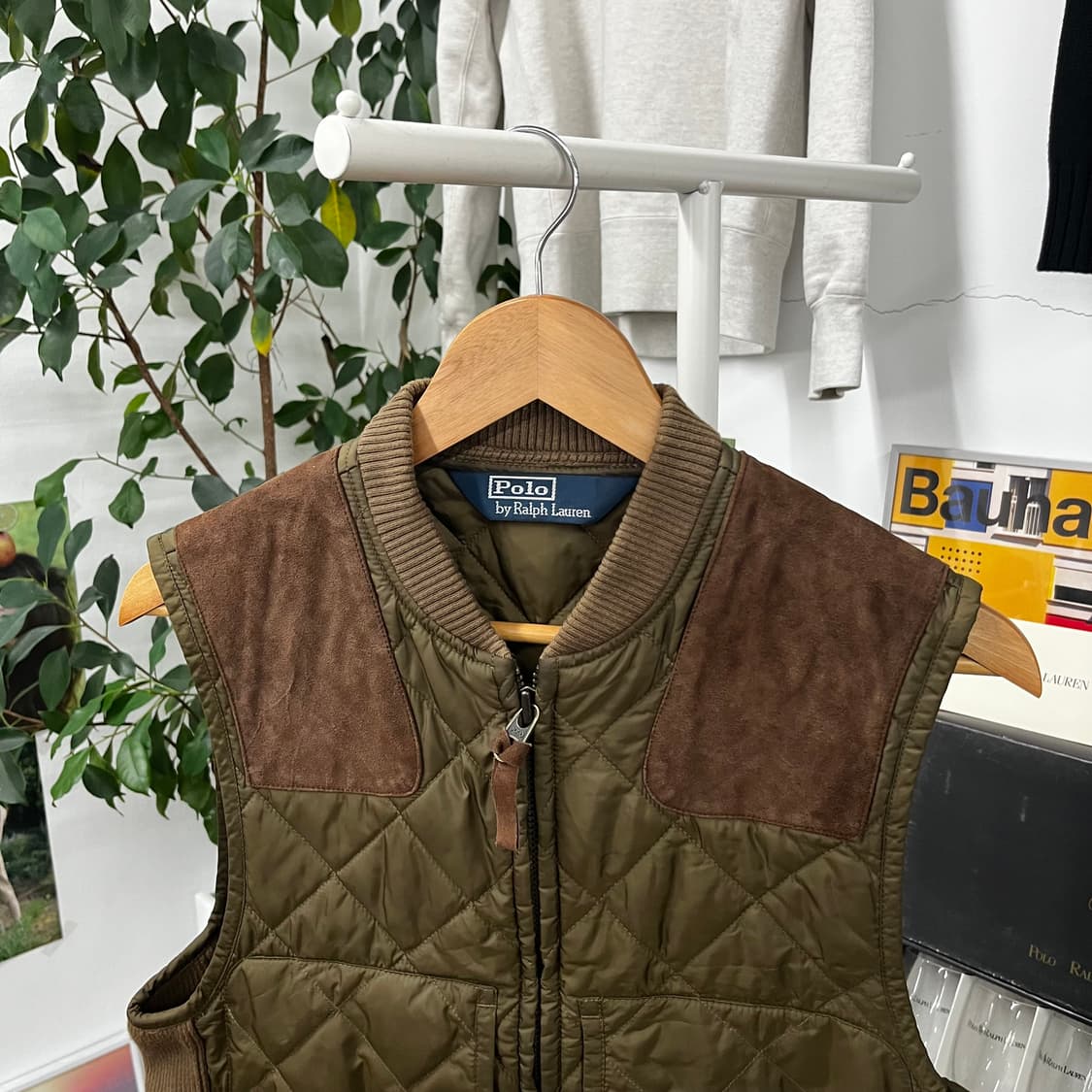 폴로랄프로렌 스웨이드 패치 퀼팅 베스트 M 상품이미지2