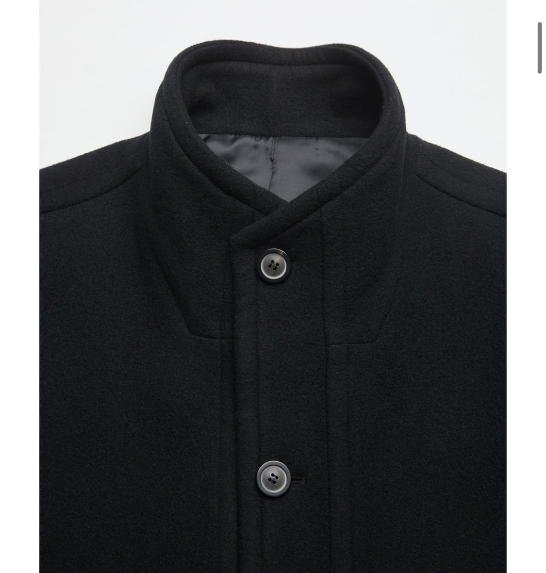 쿠어 싱글 코트 L사이즈 버진울 하이넥 코트 발마칸 코트  상품이미지3