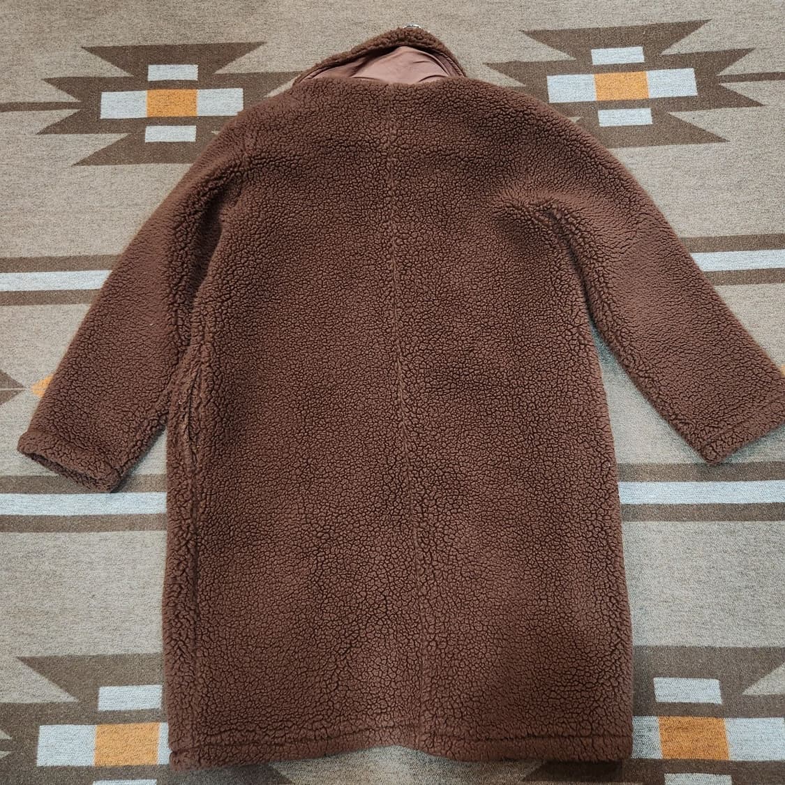스투시 여성 쿠나 쉐르파 코트 M 후리스 브라운 상품이미지4
