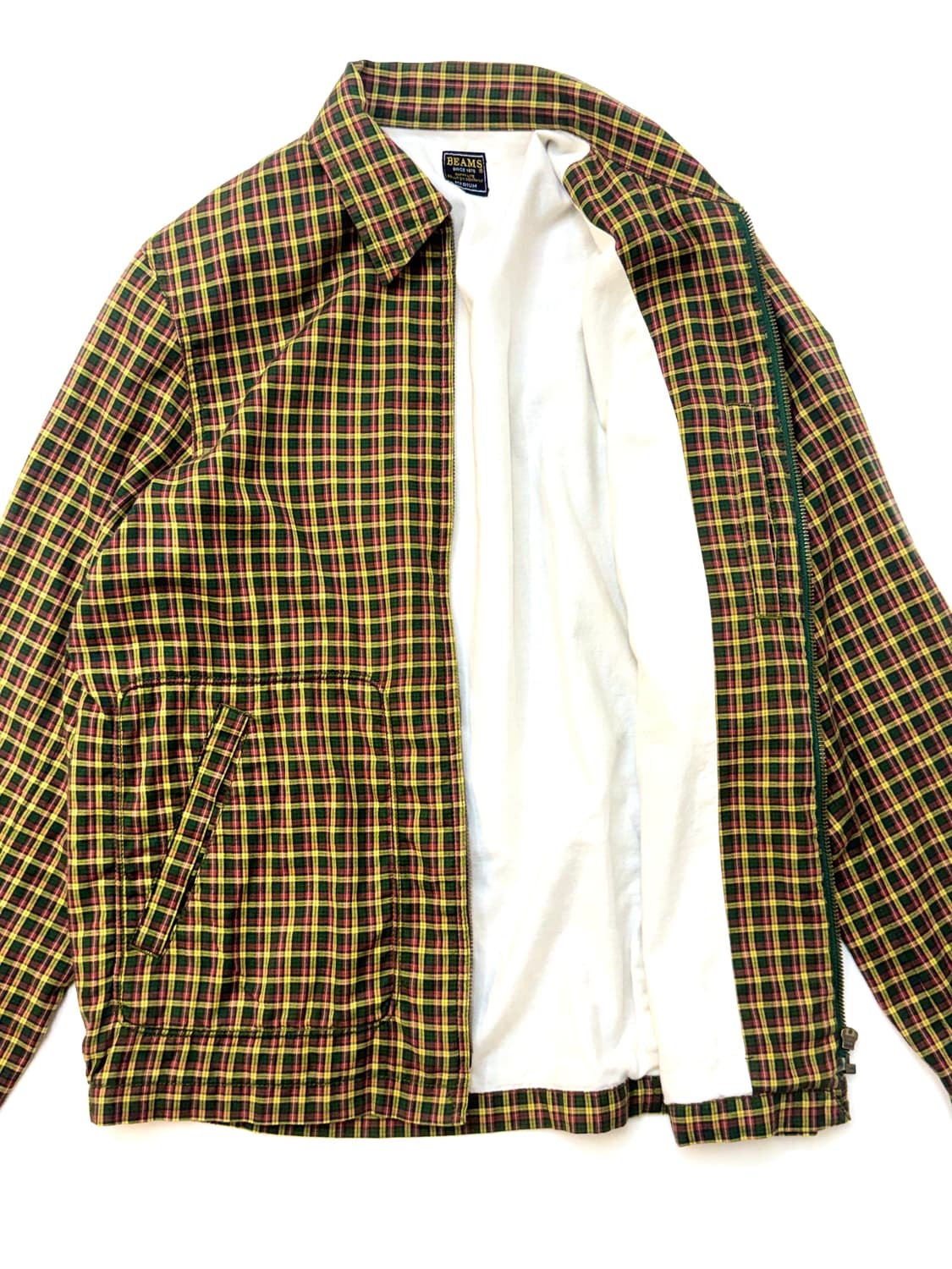 Beams 빔즈 타탄체크 블루종 자켓 집업 상품이미지4