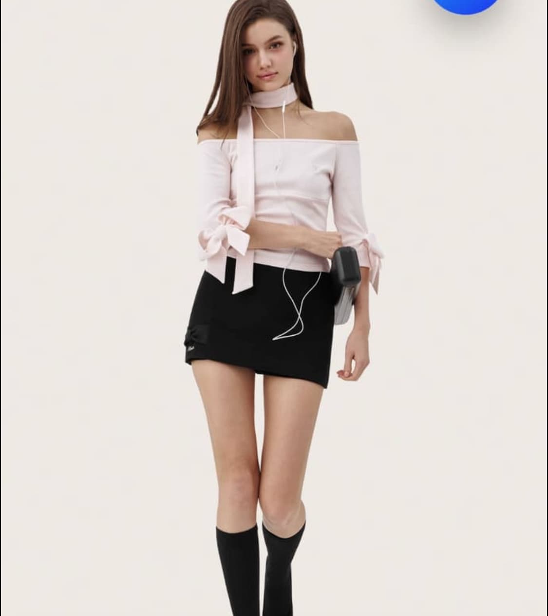 클리시어 candy bow off - shoulder scarf set 상품이미지1