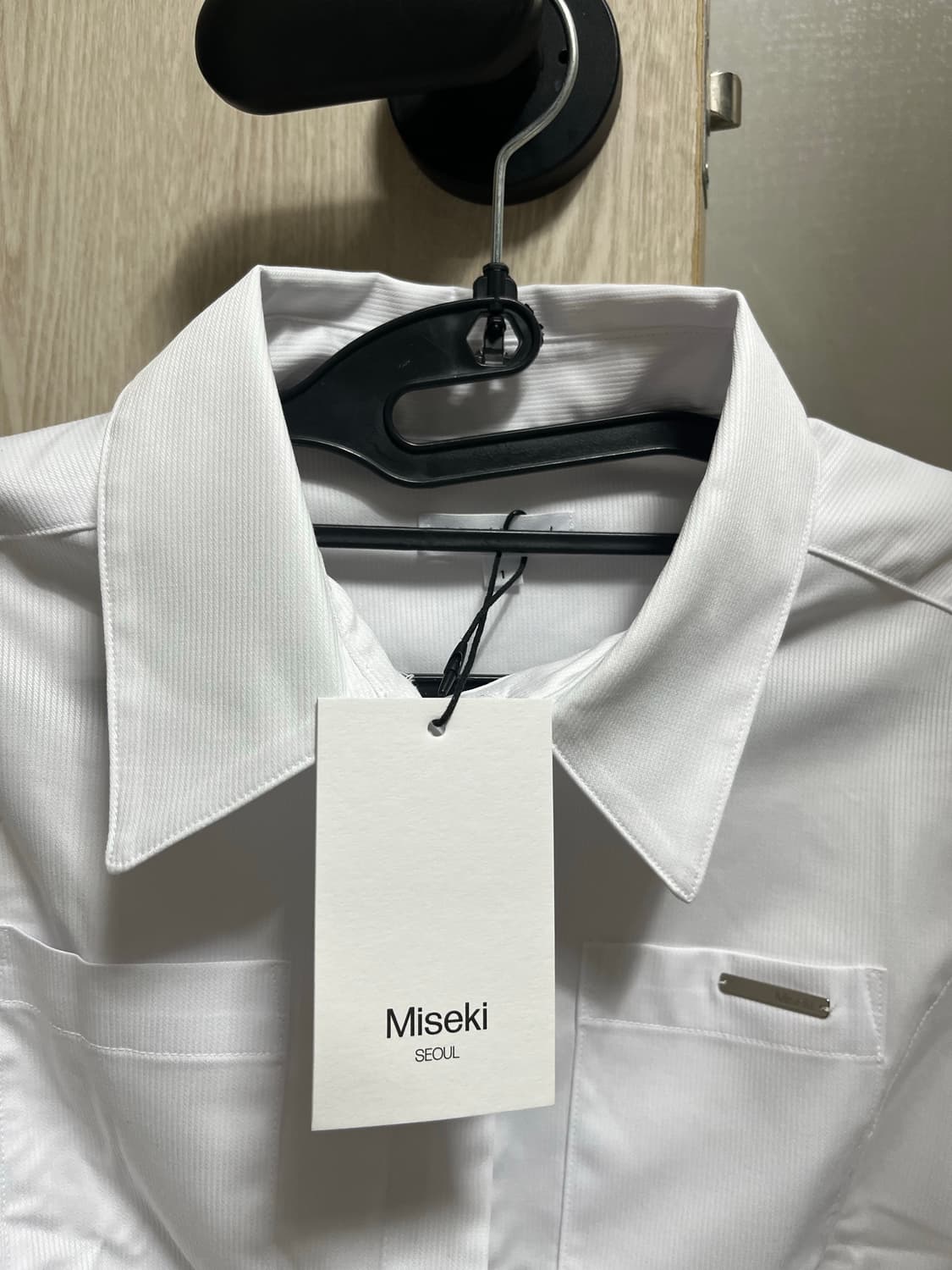 미세키서울 Pocket fitted shirt WHITE 1사이즈 상품이미지2