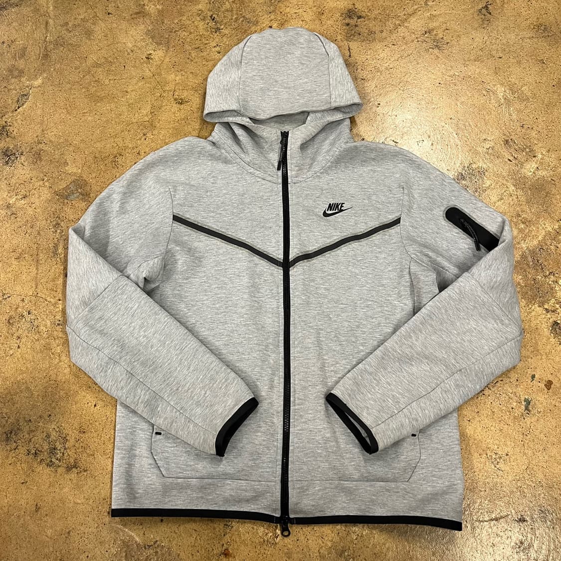 [정품/M] 나이키 테크 플리스 후드 집업 그레이 b14 상품이미지2