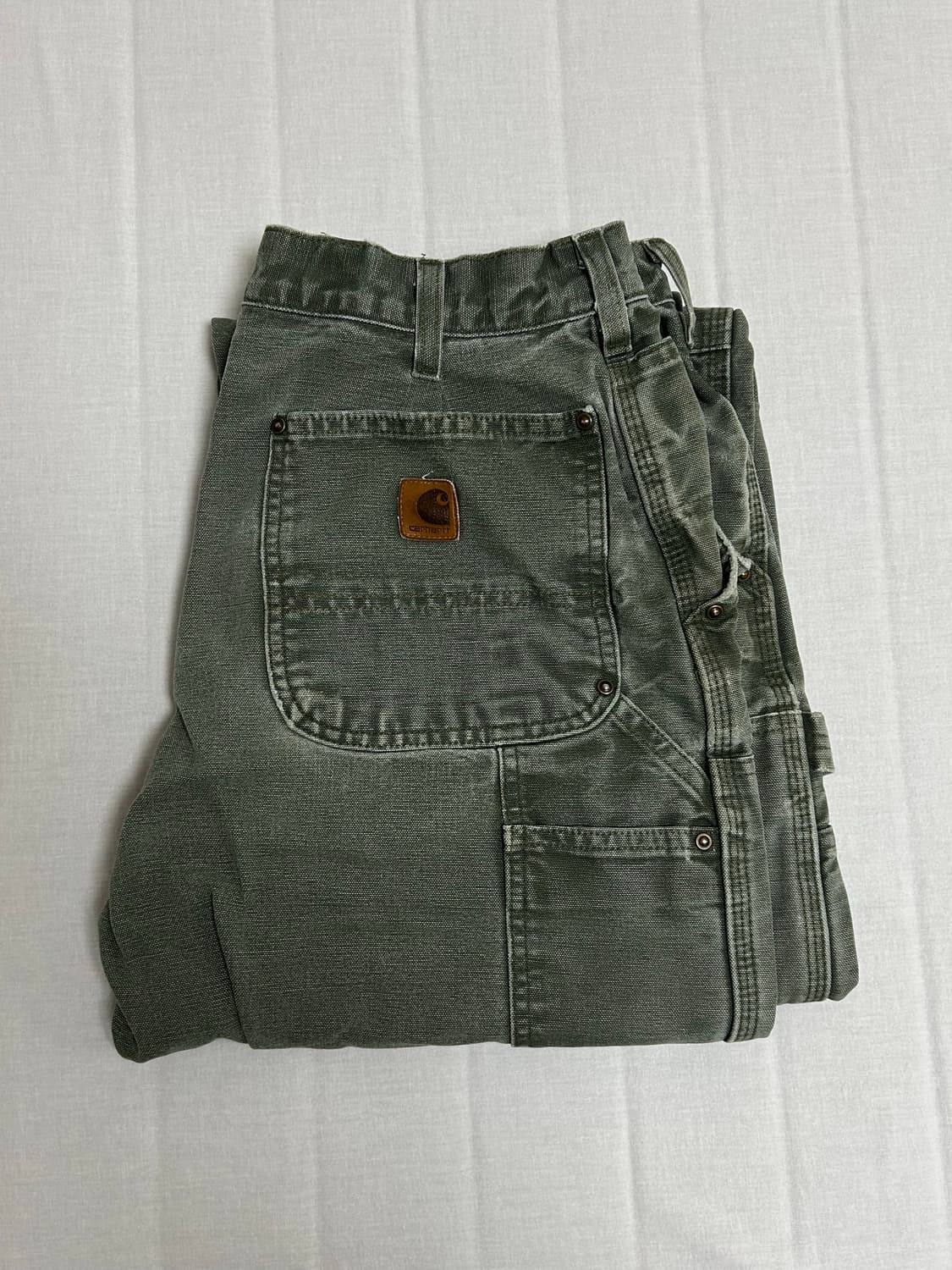 칼하트 더블니 팬츠 그린 상품이미지1