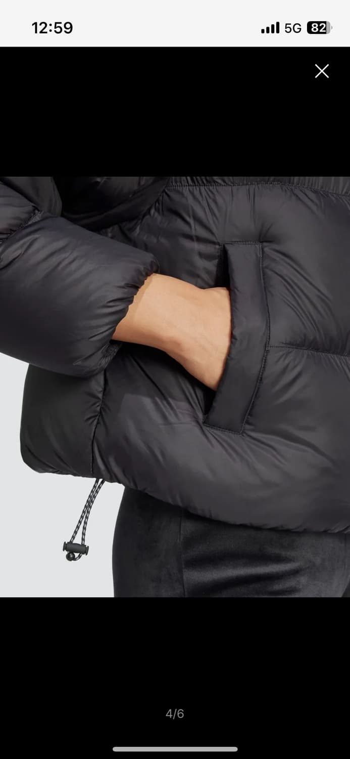 아디다스 리젠 크롭 다운 퍼퍼 패딩 - 블랙s 상품이미지2