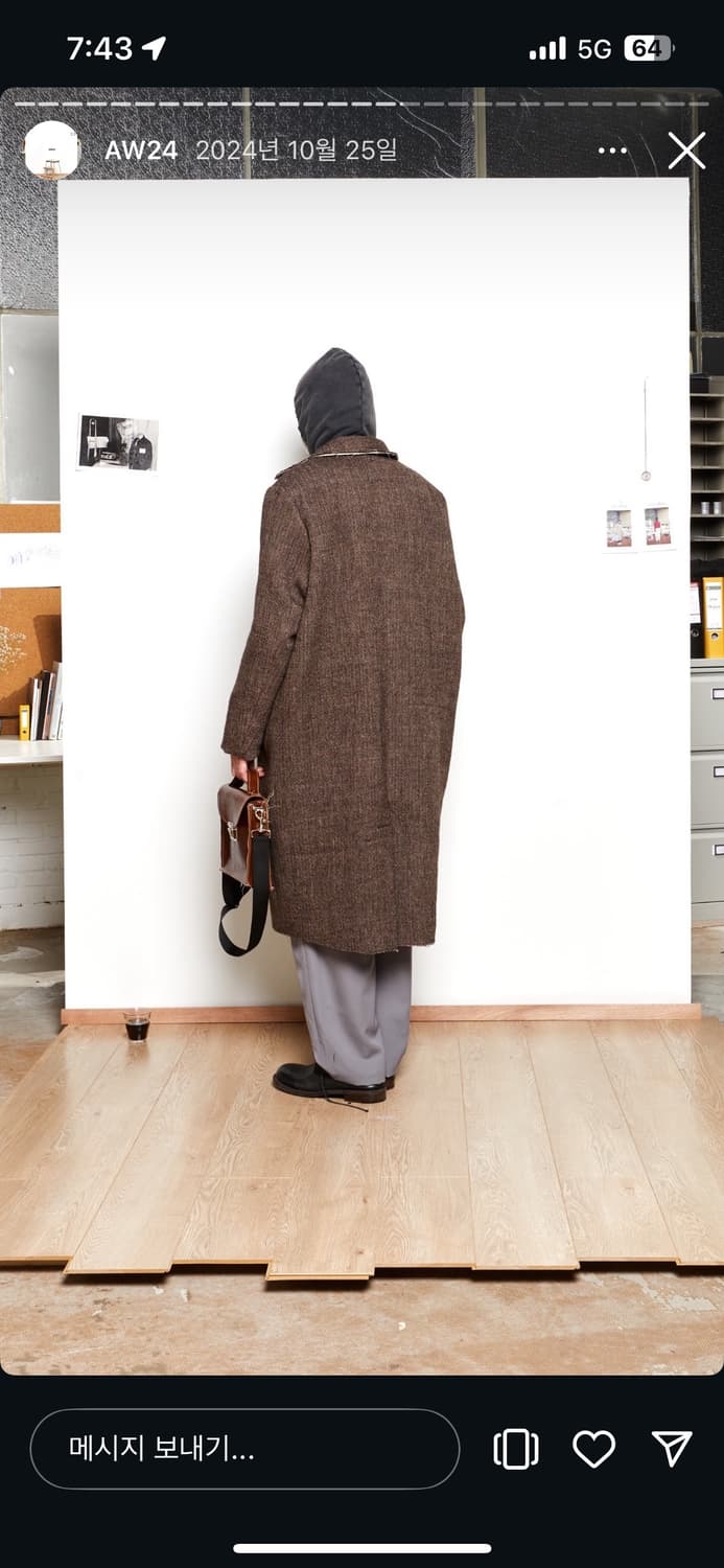 [M]Camiel Fortgens big coat brown 24aw 상품이미지2