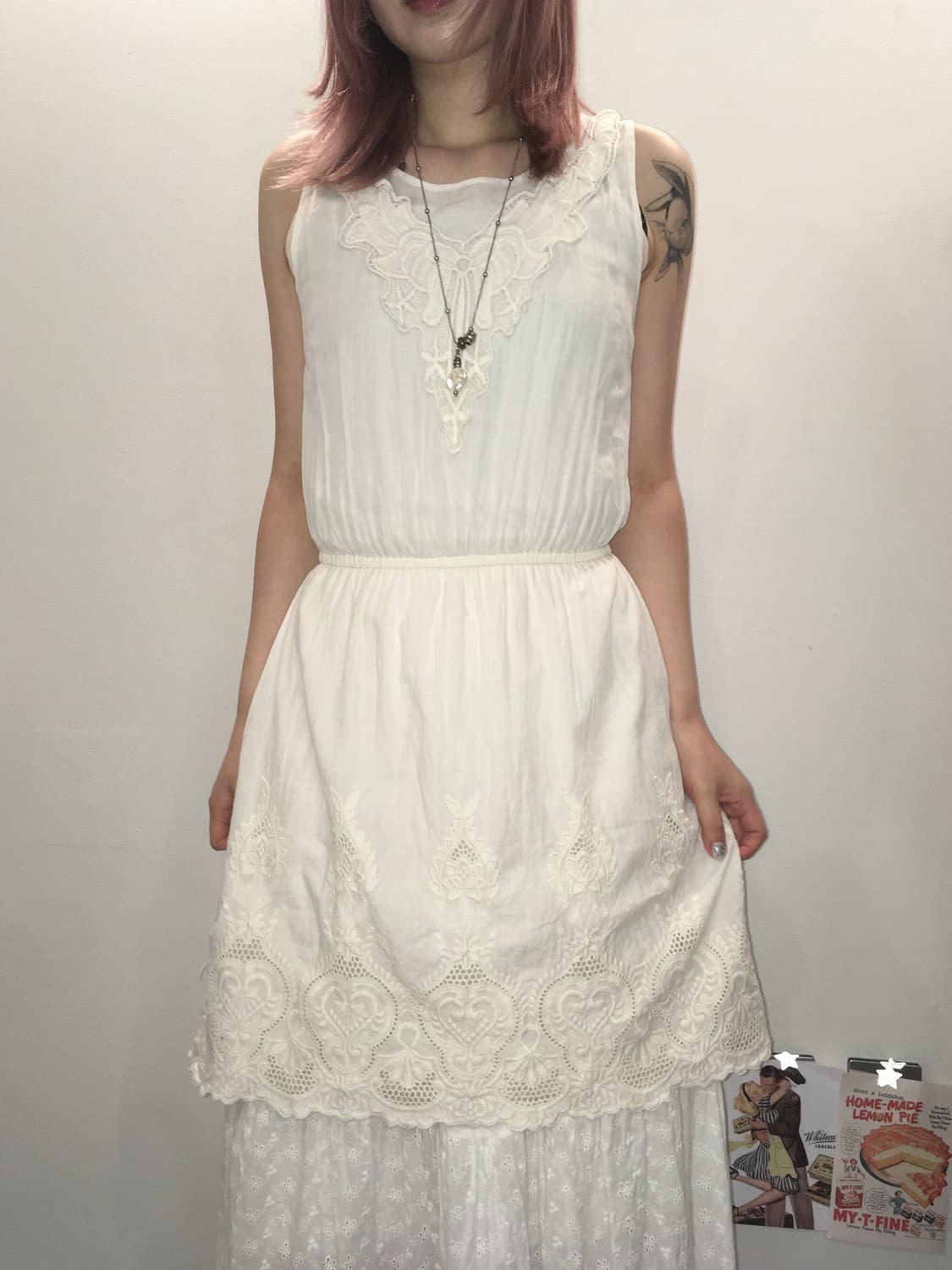 jpn vintage 아이보리 빈티지 레이스 원피스 상품이미지1
