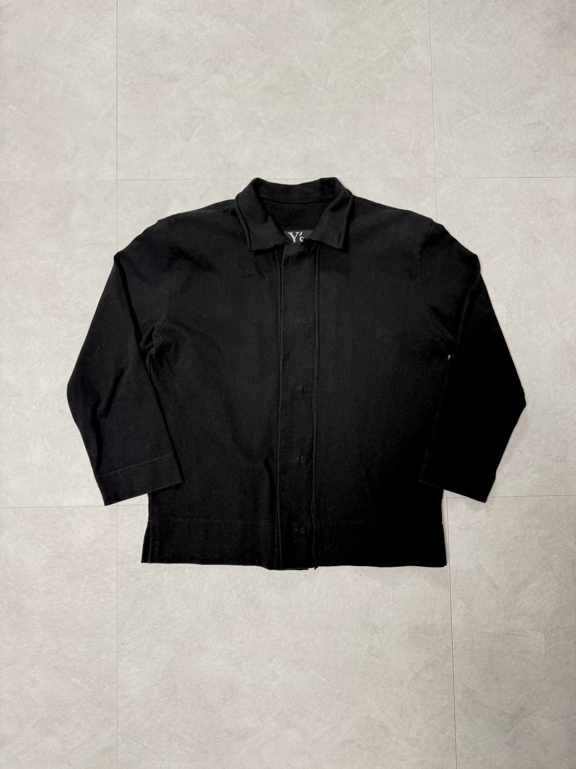 Y's 요지 야마모토 코튼 테일러드 자켓 블랙 상품이미지5
