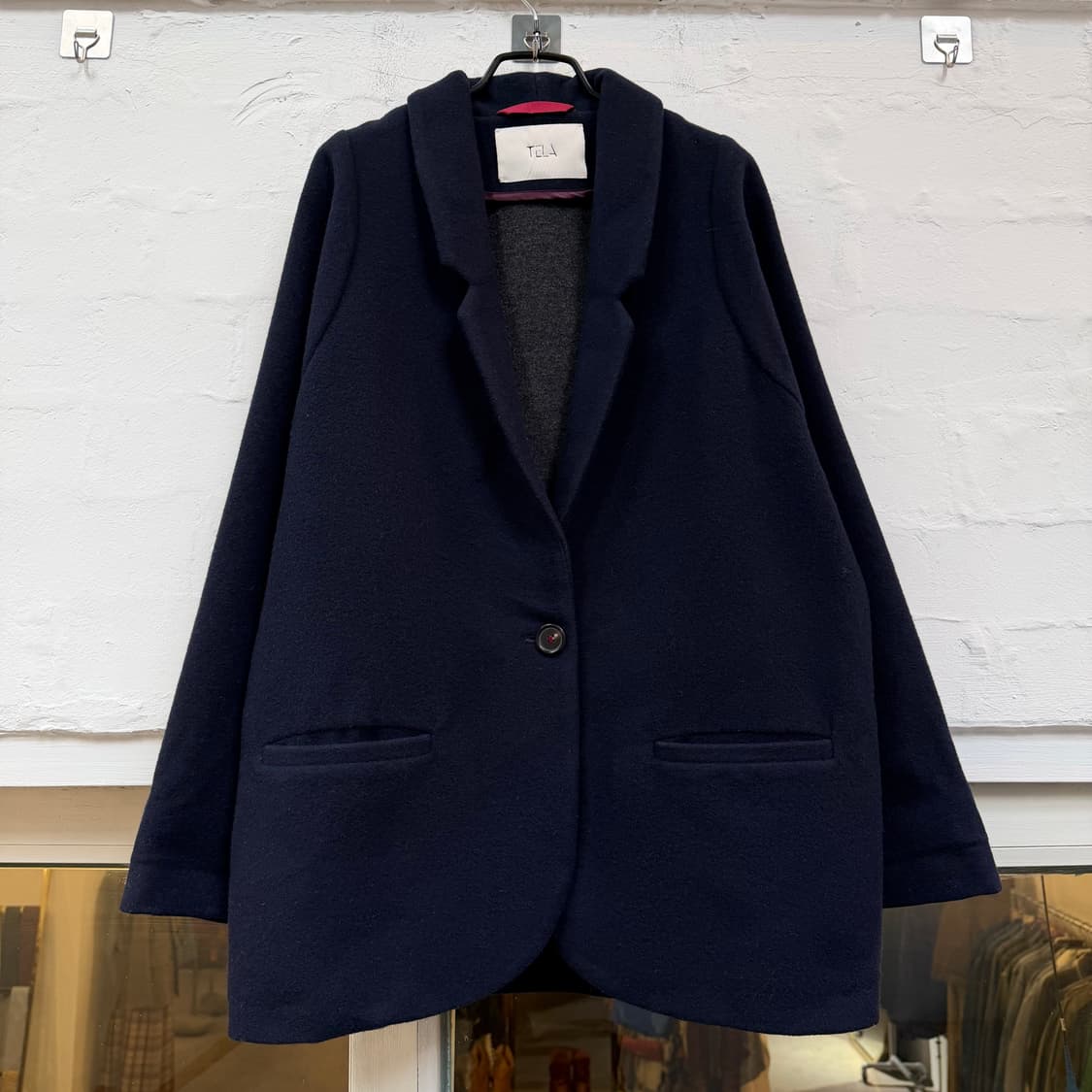 Tela 울 블렌드 블레이저 네이비 40 상품이미지1