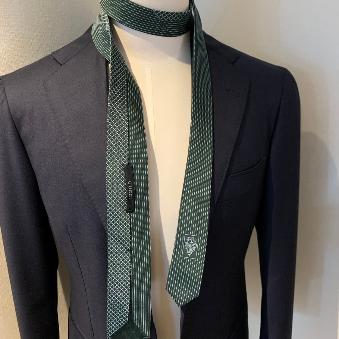 구찌(GUCCI) 슬림 내로우넥타이 명품클래식 그린컬러 최상급 5.6cm 상품이미지2