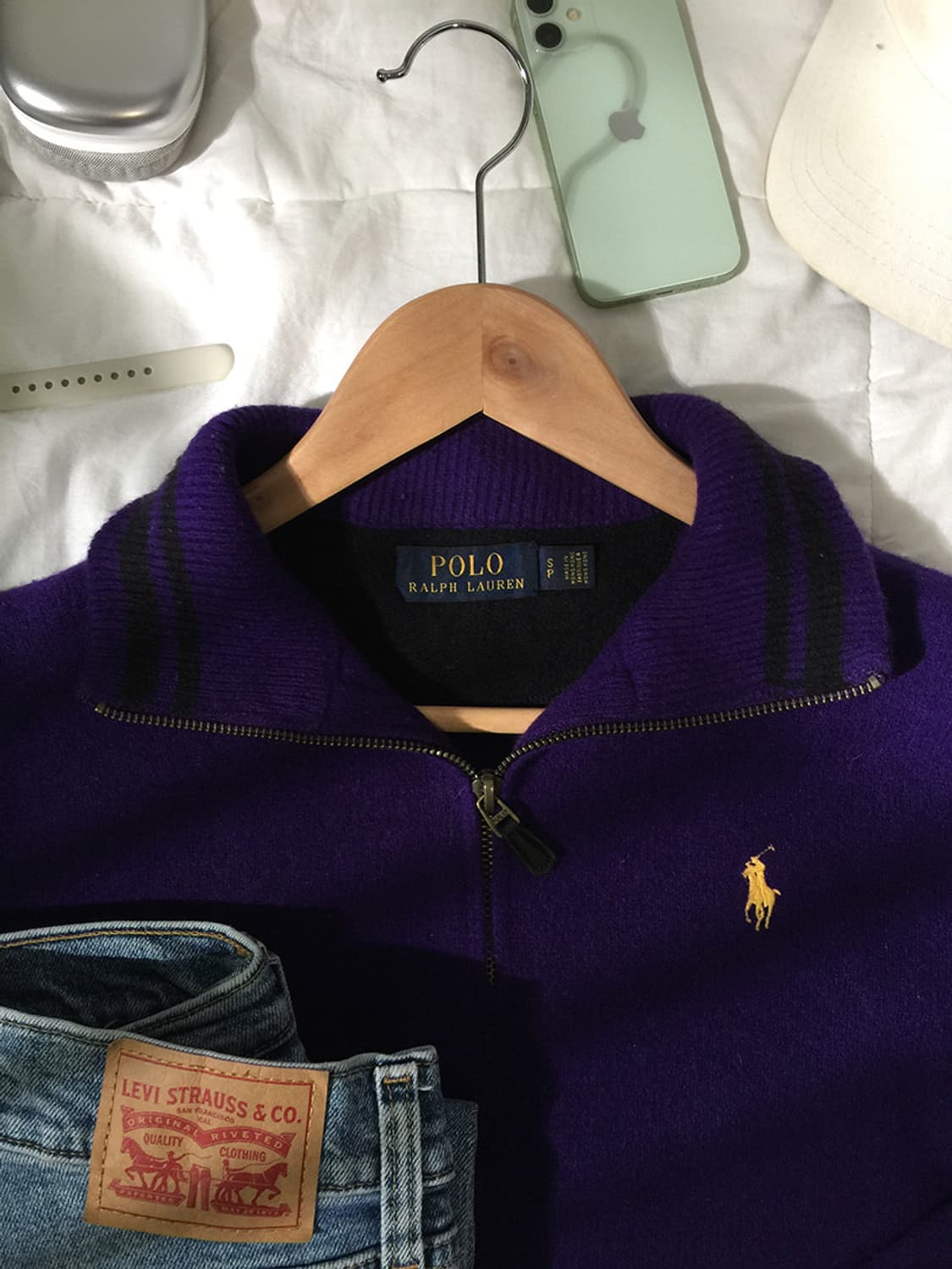 (WOMAN) 폴로랄프로렌 반집업 니트 L  상품이미지2