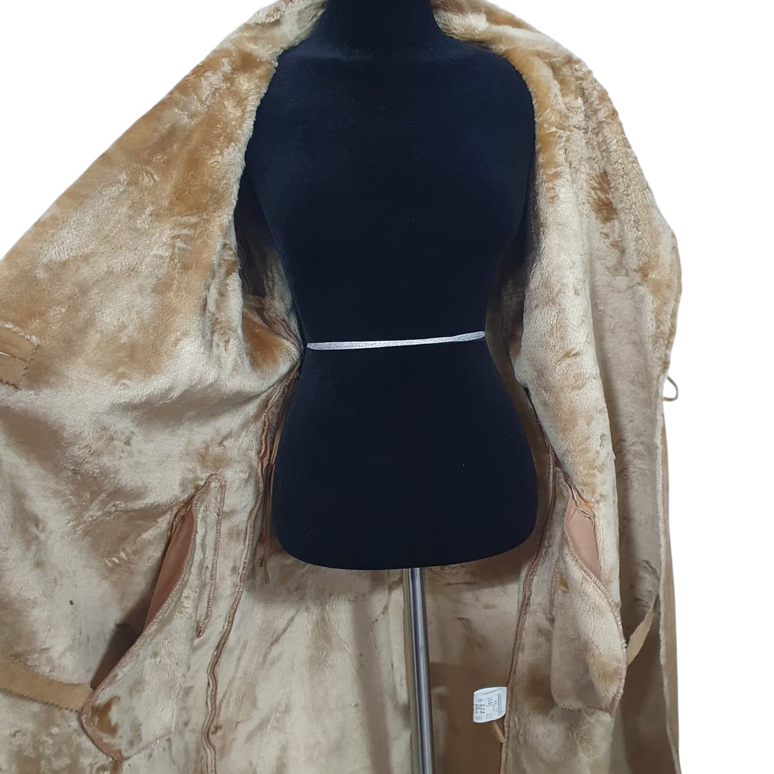 (77) 빈티지 카멜 베이지 롱 무스탕 코트 모리걸 상품이미지7