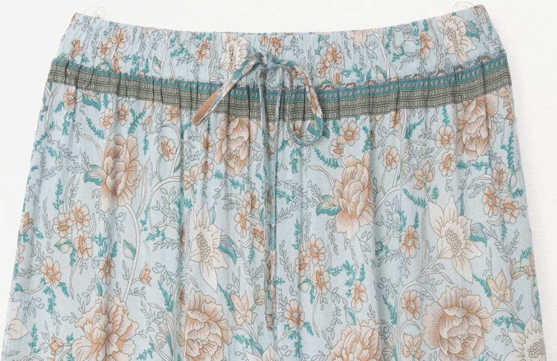 Soft Mint Garden Bohemian Maxi Skirt 상품이미지2