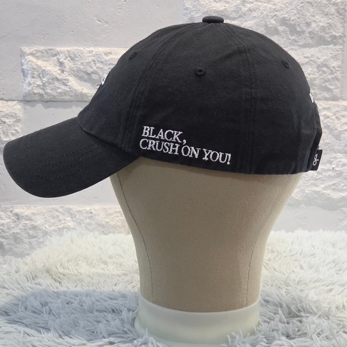p5-6:블랙크러쉬(Blacrush) 코튼 로고 볼캡 블랙(약 56~60 상품이미지4