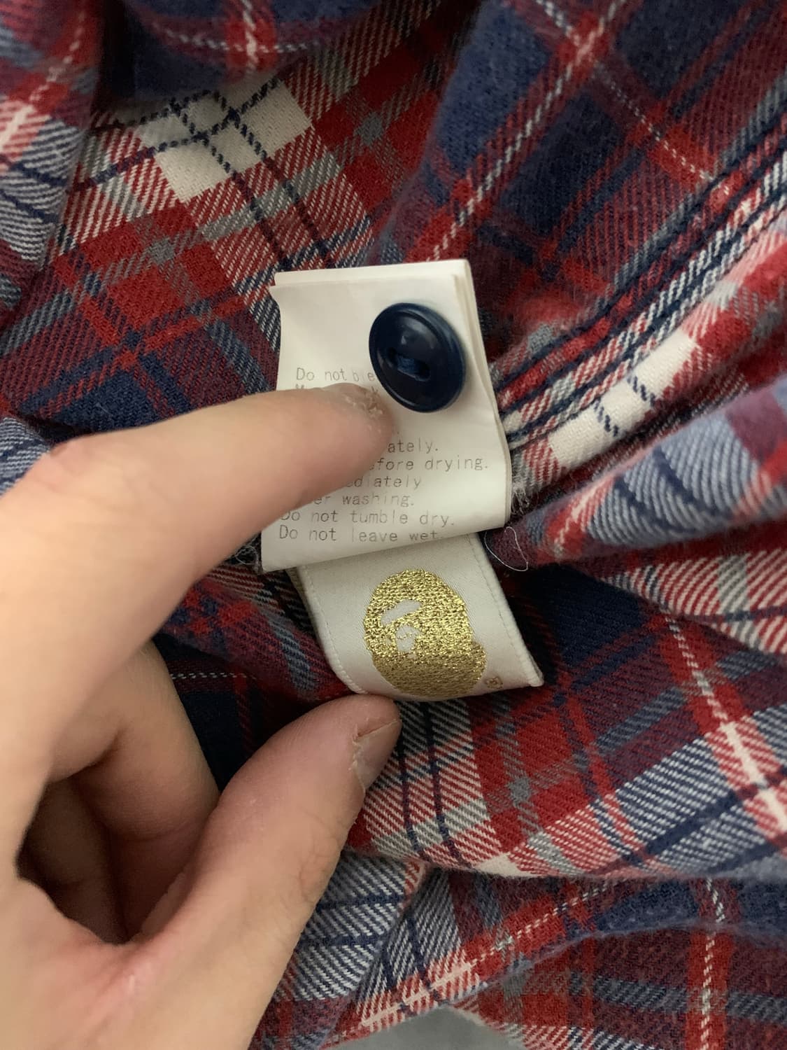 베이프 체크 셔츠 상품이미지6