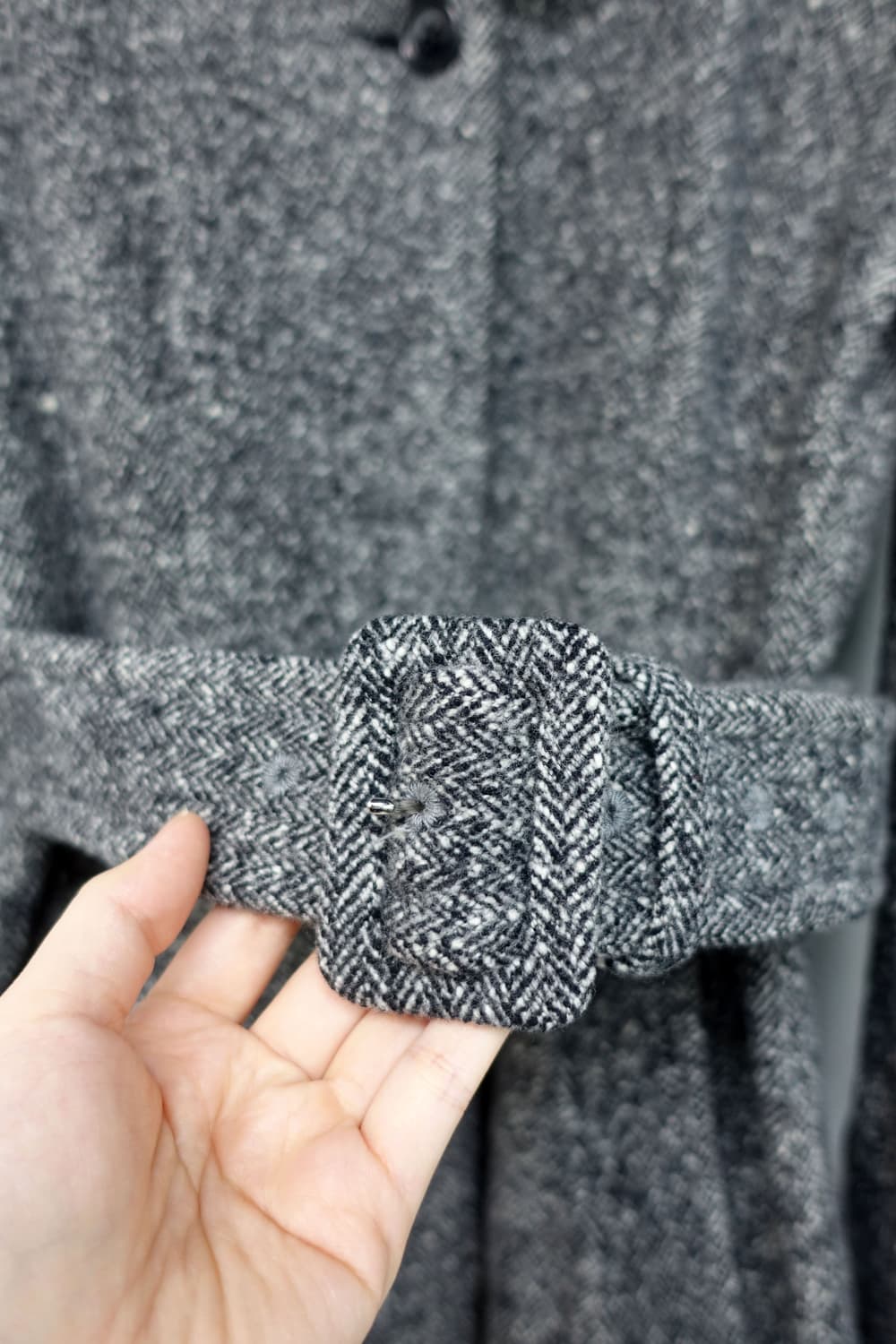 YOSHIHISA KAWAKAMI 헤링본 울 코트 상품이미지7