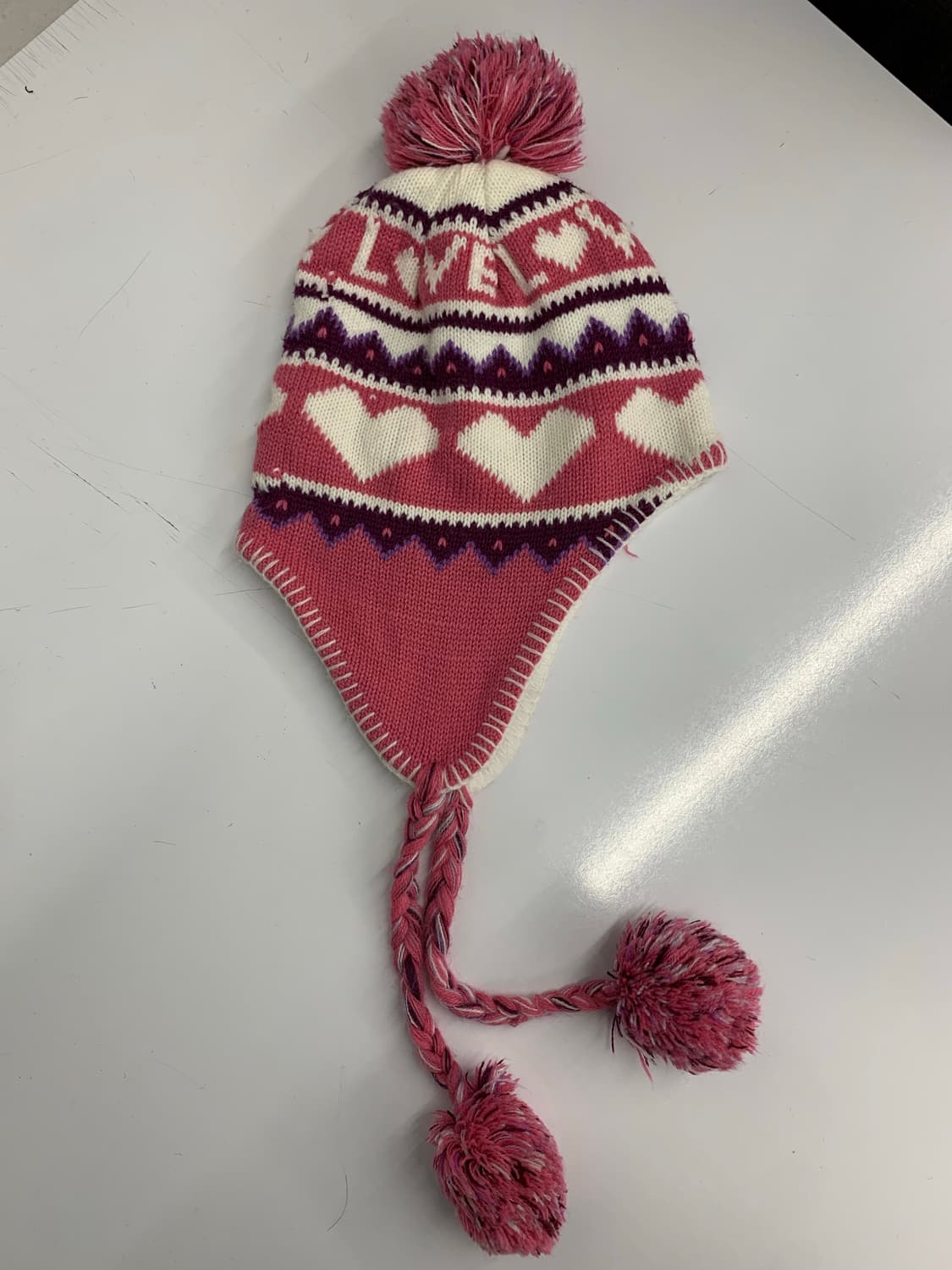 Y2k 핑크 폼폼이 비니 상품이미지2