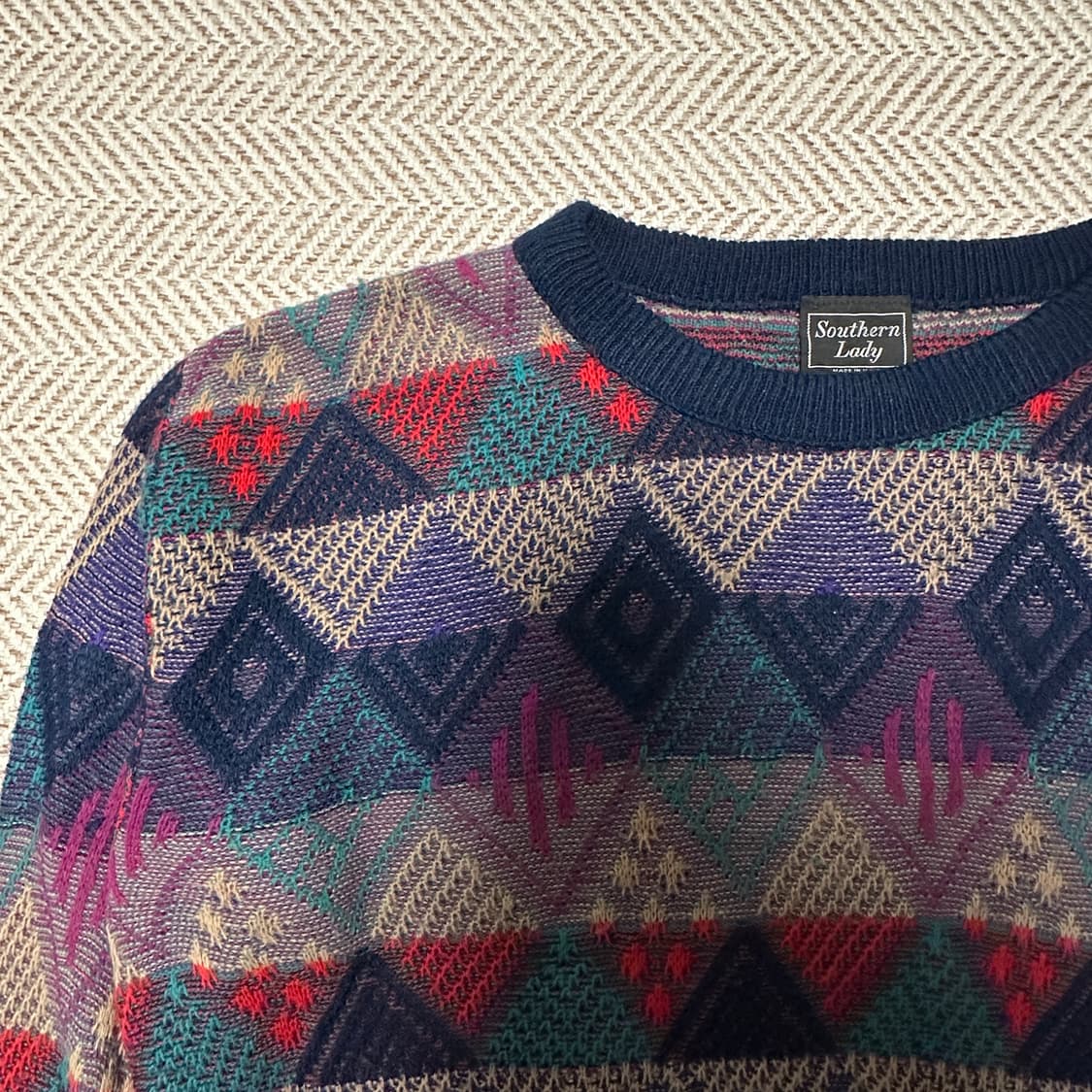 VINTAGE usa made knit sweater 상품이미지3