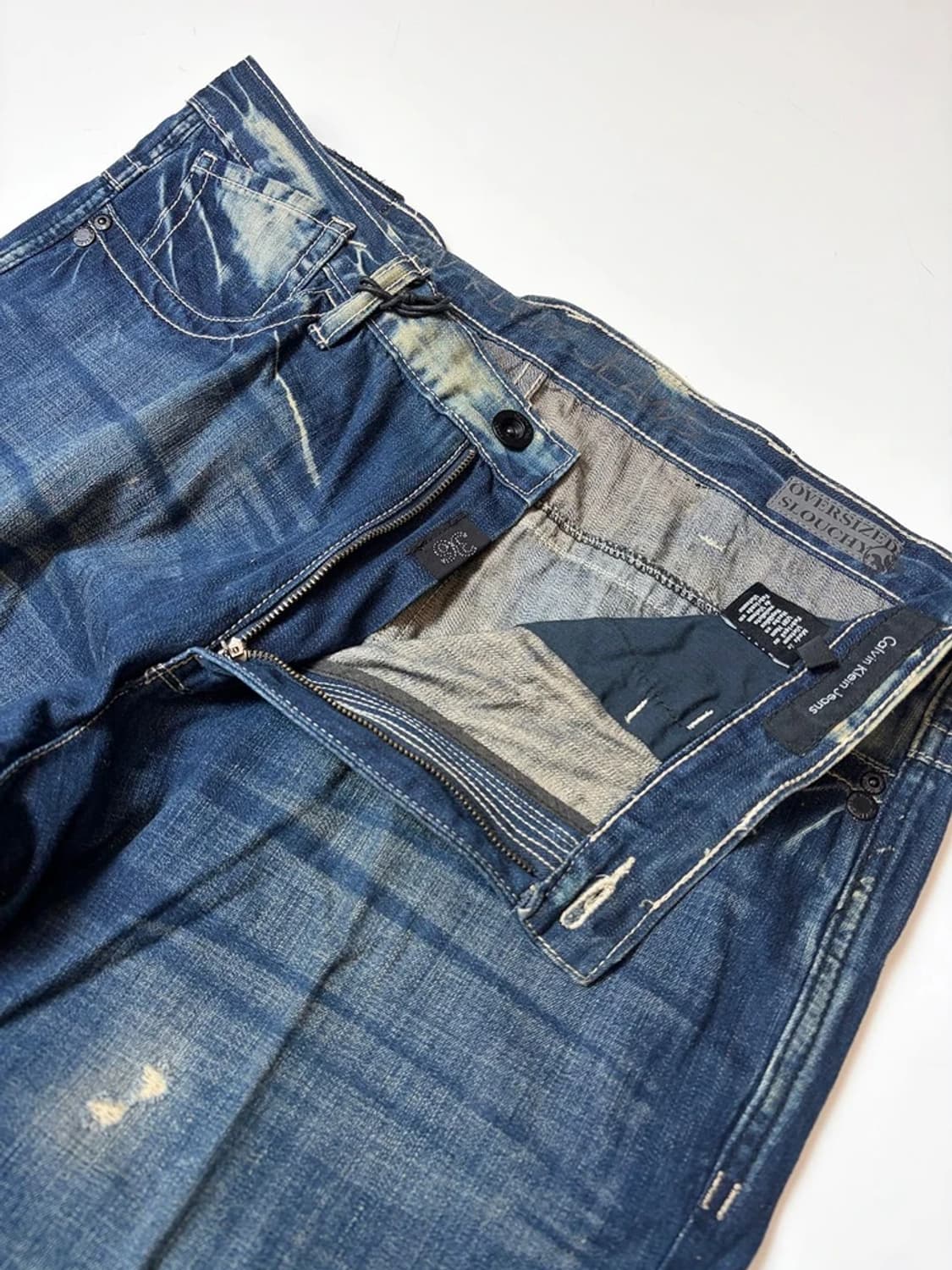 CK 00's 워싱 데미지드 와이드 데님 팬츠 PN9244 상품이미지3