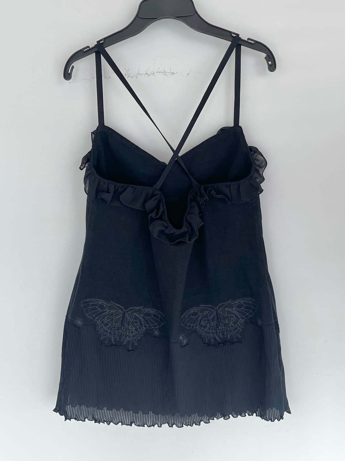 히스테릭 글래머 아카이브 버터플라이 자수 프릴 캐미솔 슬립 탑 상품이미지1