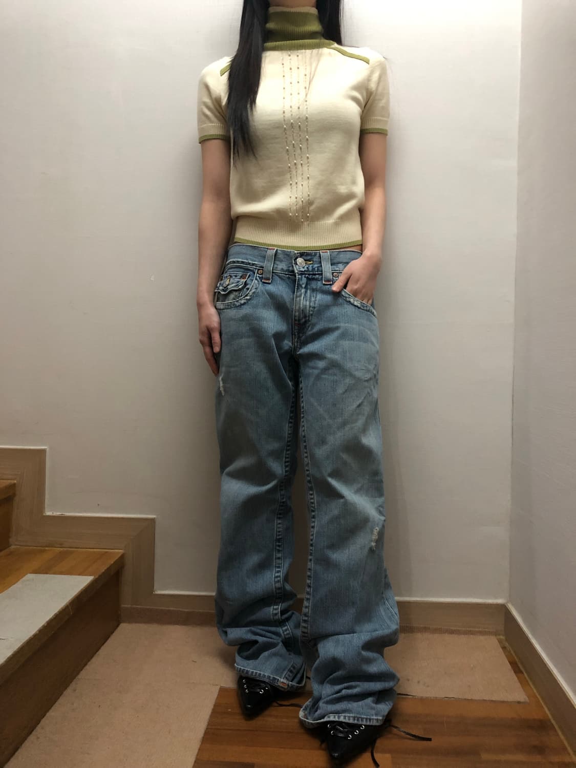 빈티지 트루릴리젼 데님 부츠컷 팬츠 상품이미지3