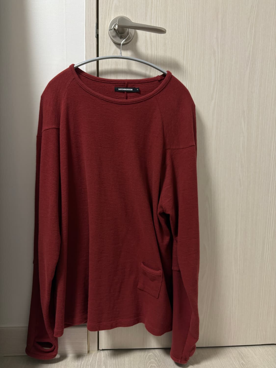 해칭룸 Incision Tee 다크 레드 M 상품이미지4